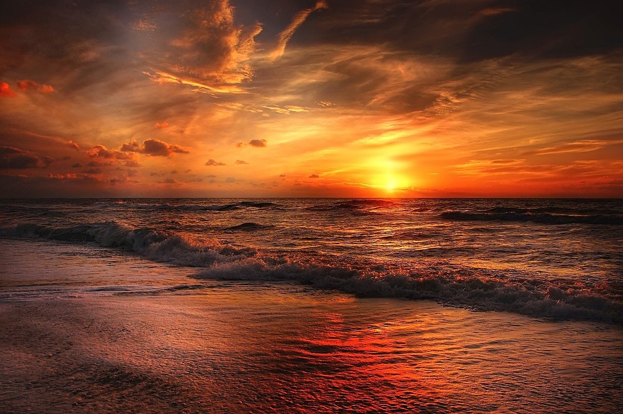 beach, sunset, waves-2179624.jpg